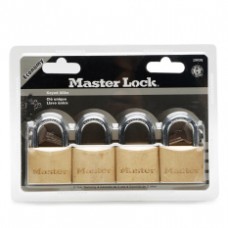 Master Lock MS-P-1902Q 40mm 4-piece Keyed Alike Padlock (Solid Brass)