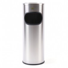 Eko 9L. Ashtray Trash Bin (Silver)