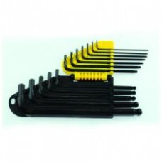 Stanley 69-257 Hex Key Set Long Arm inch 12pc Ball Tip(Black/Yellow)