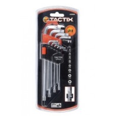 Tactix Torx Key Set Long 9-piece Set (Chrome)