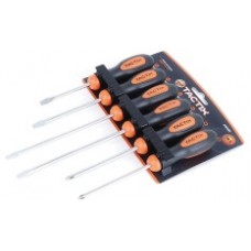 Tactix Basic Screwdriver Set Std. and Ph. 6-pc (Black/Orange)