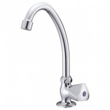 Eurostream Hi-Rise Spout Faucet with Single Triangle Knob (Chrome)