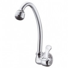 Eurostream Wall Mounted Single Build Kitchen Faucet with Flange Lever Handle (Chrome)