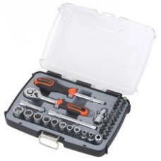 Tactix Socket Set 37-PC 1/4 inch. DR (Chrome)