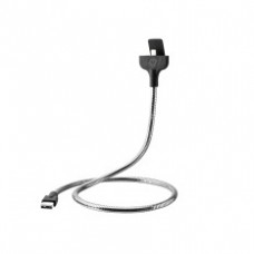Fuse Chicken Bobine 24" Charge Cable/Stand for Apple iPhone (Black/Silver)