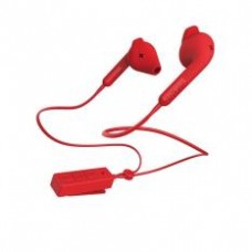 Defunc Bluetooth HYBRID In-Ear Headphones Earbud with Mic and Remote  (Red)