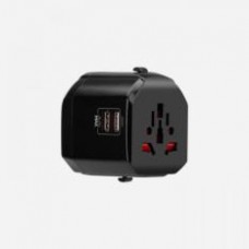 Momax 1-World USB AC Travel Adapter - Black