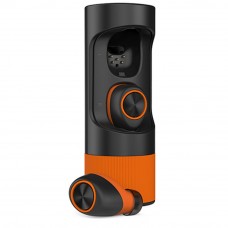 Motorola VerveOnes+ Completely Wireless and Waterproof Smart Earbuds - Black/Orange