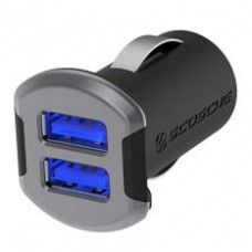SCOSCHE ReVolt Compact Dual Port USB Fast Car Charger - Black