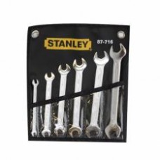 Stanley 87-716 Wrench Set Double Open End 6pc 6mm-17mm (Silver)